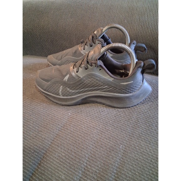 Nike Air Zoom Pegasus 37 Womens 7 Shield Running Black Grey Shoes CQ8639-001 - Picture 1 of 8